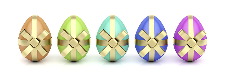 Image showing Easter decoration with colorful eggs