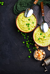 Image showing mashed green peas