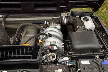 Image showing Old Car Engine Bay