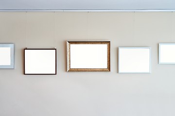 Image showing Blank picture frames exhibition template