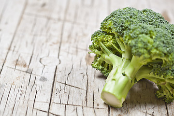 Image showing Fresh green organic broccoli.