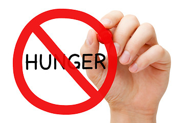 Image showing Hunger Prohibition Sign Poverty Concept