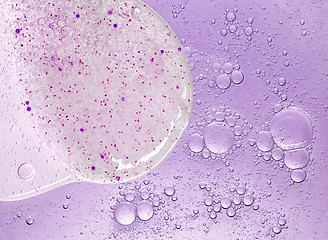 Image showing cosmetic liquid with bubbles