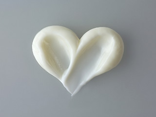 Image showing heart shape cosmetic cream