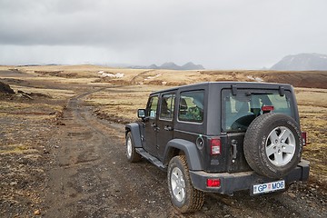 Image showing Car on Icelandic terrain