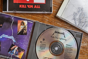 Image showing Metallica Ride The Lightning and other CDs