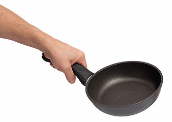 Image showing Hand with frying pan