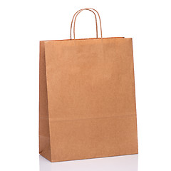 Image showing Brown paper bag on white