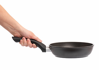 Image showing Hand with frying pan