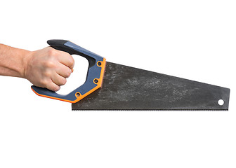 Image showing Hand holding Saw