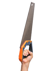 Image showing Hand holding Saw