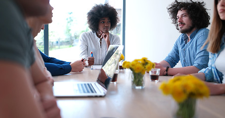 Image showing Multiethnic startup business team on meeting