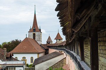 Image showing View of the city Murten