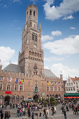 Image showing The Markt place with the Belfort as background