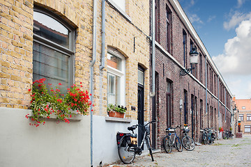 Image showing bicycle on the narrow street