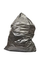 Image showing Black trash bag