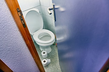 Image showing Toilet door opening