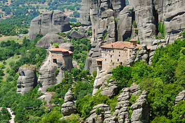 Image showing Meteora rocks near Kalambaka town, Greece