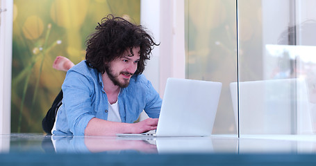 Image showing man enjoying relaxing lifestyle