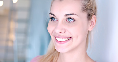 Image showing portrait of a beautiful young blond woman