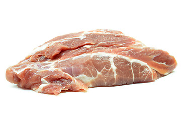 Image showing Sliced of raw pork