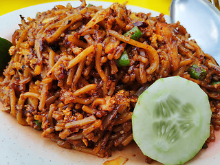 Image showing Fried noodle, also know as Mee Goreng Mamak