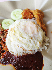 Image showing Nasi lemak served in the restaurant
