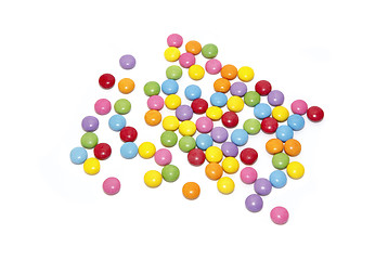 Image showing Bright colorful candy on white background