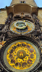 Image showing Old Town Hall Tower with Astronomical Clock in Prague