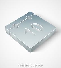 Image showing Timeline icon: extruded Metallic Calendar, EPS 10 vector.