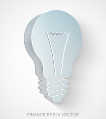 Image showing Business icon: extruded Metallic Light Bulb, EPS 10 vector.