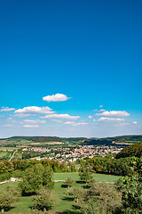 Image showing View to the roofs of Lauchheim