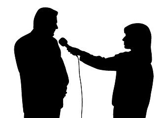 Image showing Interview silhouette