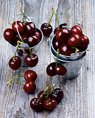 Image showing Dark Sweet Cherries