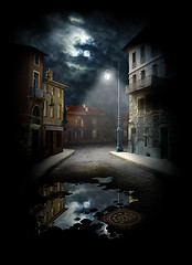 Image showing Night Street, photo-collage