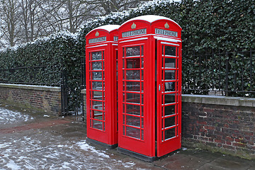 Image showing Red Telephone Booths