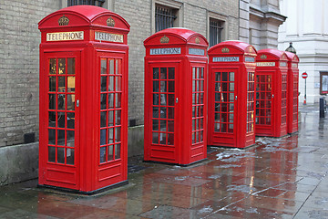 Image showing Red Telephone Boxes