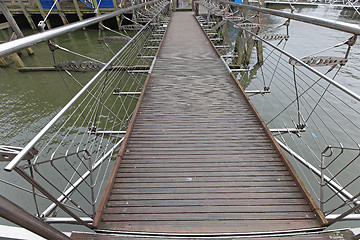 Image showing Pedestrian Suspension Bridge