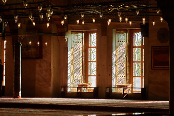 Image showing Interior view from the Blue Mosque,