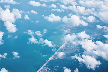 Image showing top view of the clouds, background