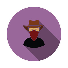 Image showing Cowboy with a scarf on face icon