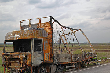 Image showing Burned Truck