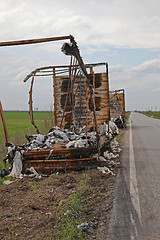 Image showing Burned Lorry Trailer