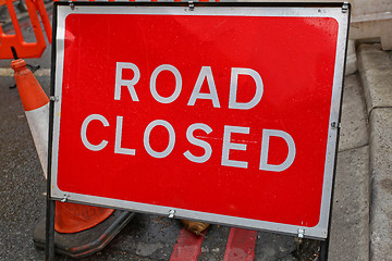 Image showing Road Closed Sign