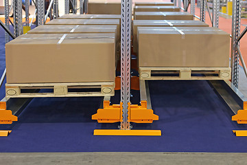 Image showing Boxes Pallets Shelf