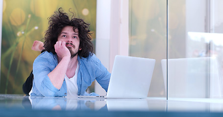 Image showing man enjoying relaxing lifestyle