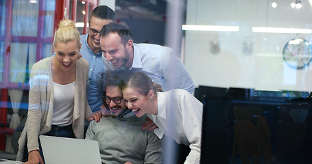 Image showing Startup Business Team At A Meeting at modern office building