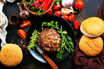 Image showing ingredients for burgers