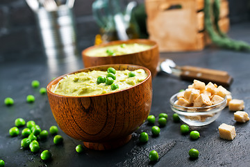 Image showing mashed green peas