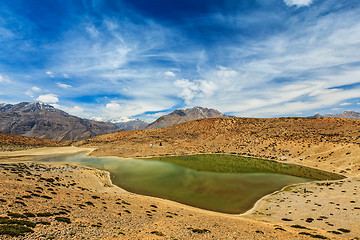 Image showing Dhankar lake in Himalayas